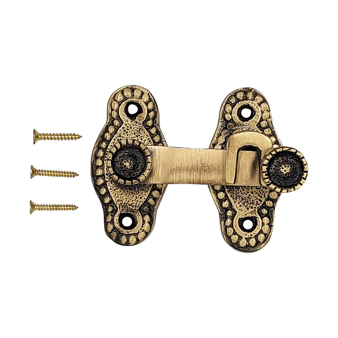 ##Antique Hardware## 3 Inch Solid Brass Victorian Cabinet Latch (Several Finishes Available)