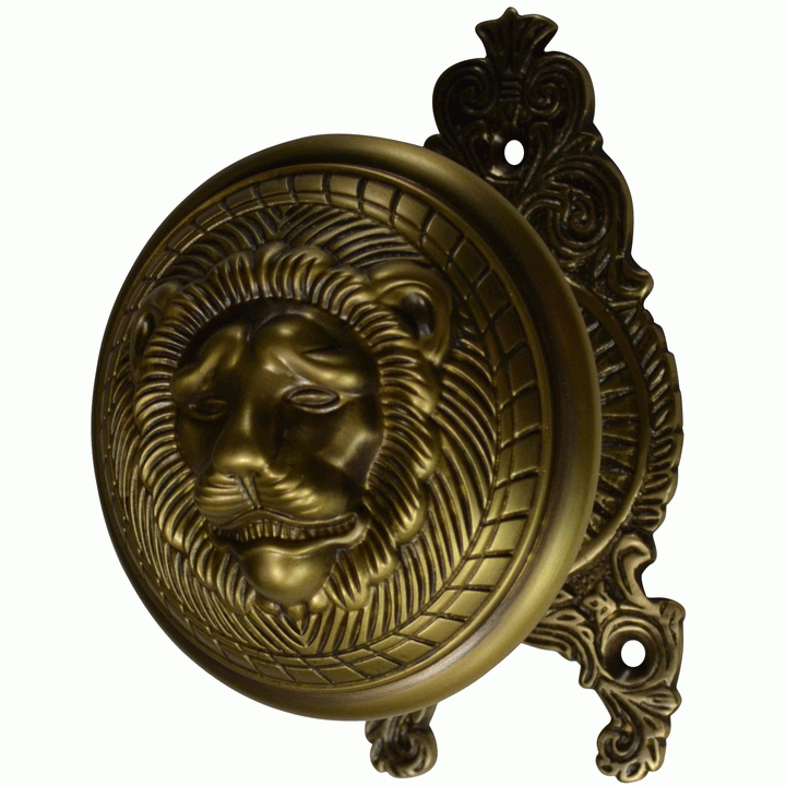##Antique Hardware## Ornate Victorian Rosette Door Set with Lion Door Knob (Several Finishes Available)