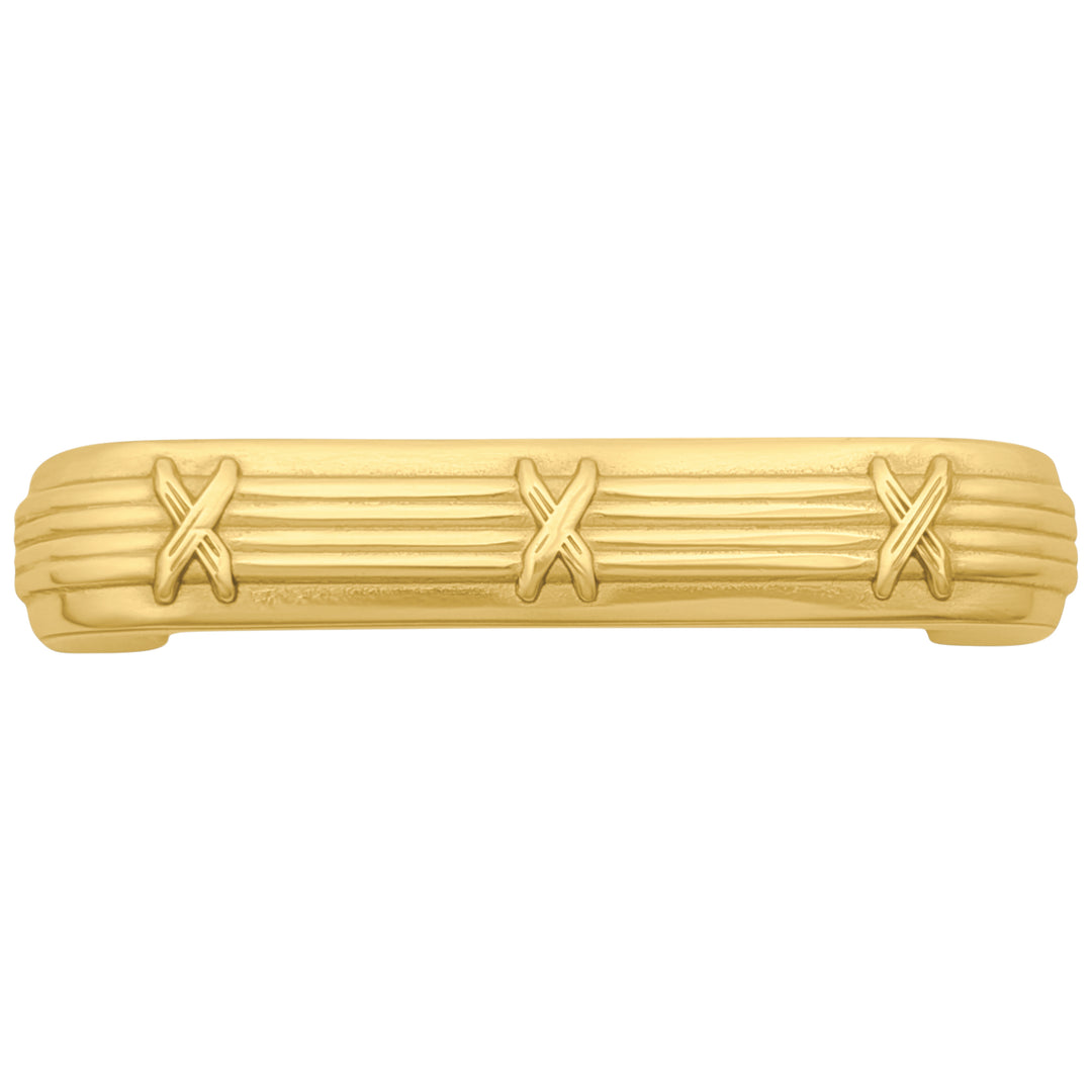 3 1/2 Inch Ribbon & Reed Trellis Cabinet Pull (Several Finishes Available)