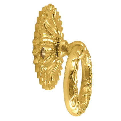 2 Inch Solid Brass Radiant Leaves Ring Pull (Several Finishes Available)