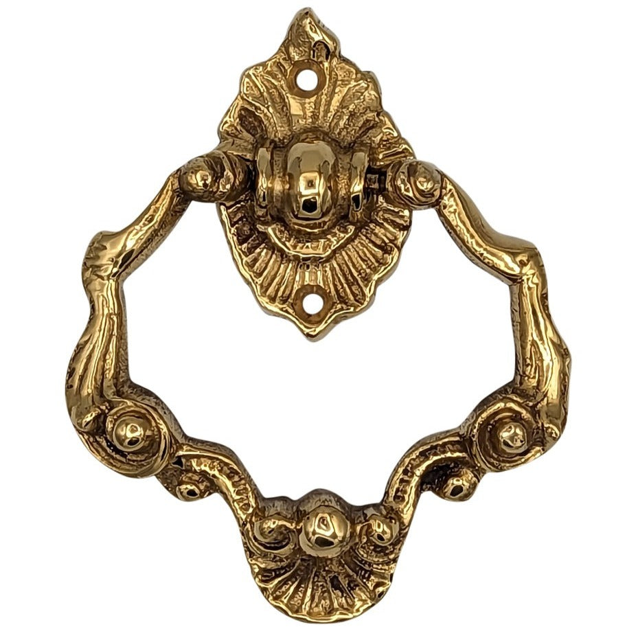 ##Antique Hardware## 4 Inch Ornate Shell Pattern Ring Pull