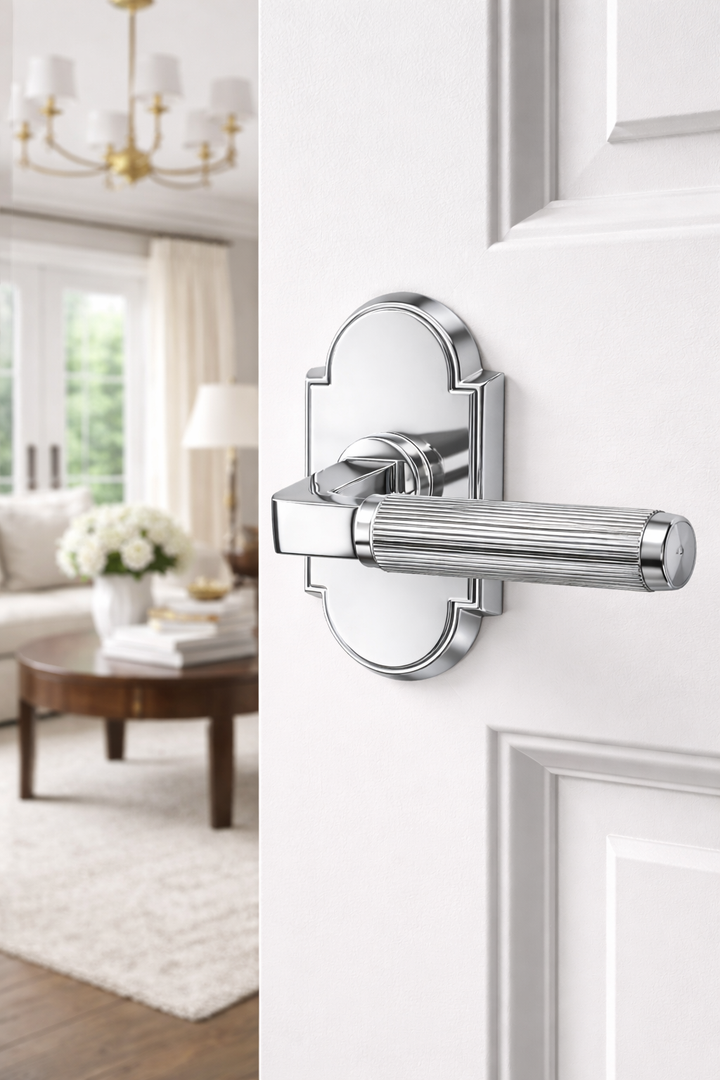 Magnifique® Arched Door Set with Modern Reed Lever (Several Finishes Available)