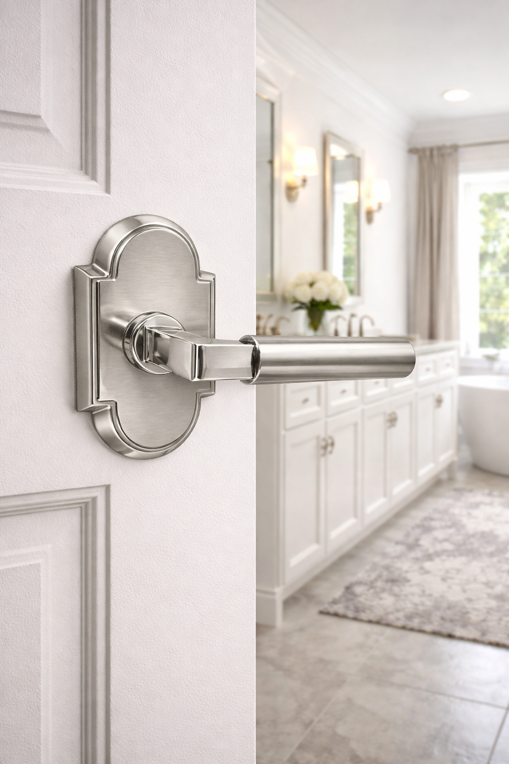 Magnifique® Arched Door Set with Modern Smooth Lever (Several Finishes Available)