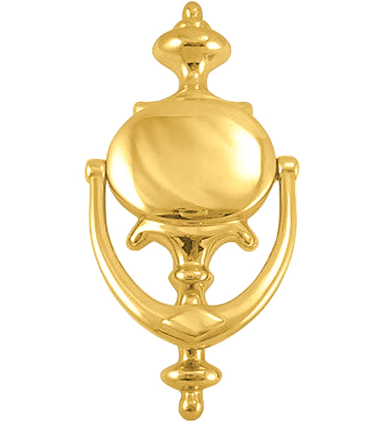 8 Inch Solid Brass Traditional Door Knocker