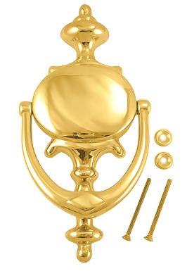 8 Inch Solid Brass Traditional Door Knocker