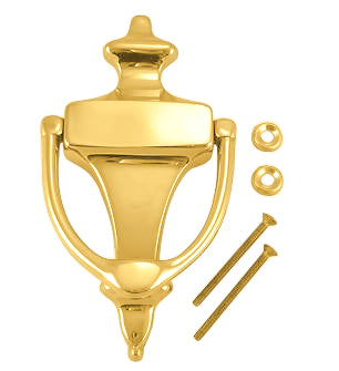 6 Inch (4 1/4 Inch c-c) Solid Brass Traditional Door Knocker