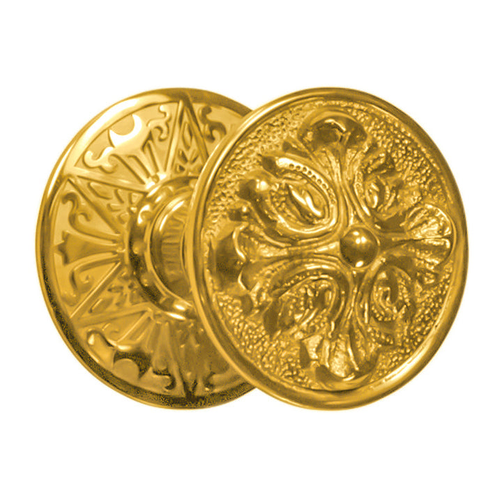 Eastlake Rosette Door Set with Romanesque Door Knobs (Several Finishes Available)