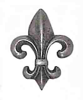 ##Antique Hardware## 2 1/2 Inch Pewter Fleur De Lis Cabinet & Furniture Knob