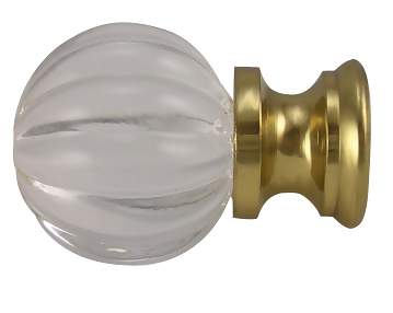 ##Antique Hardware## 1 1/4 Inch Crystal Pumpkin Style Cabinet & Furniture Knob