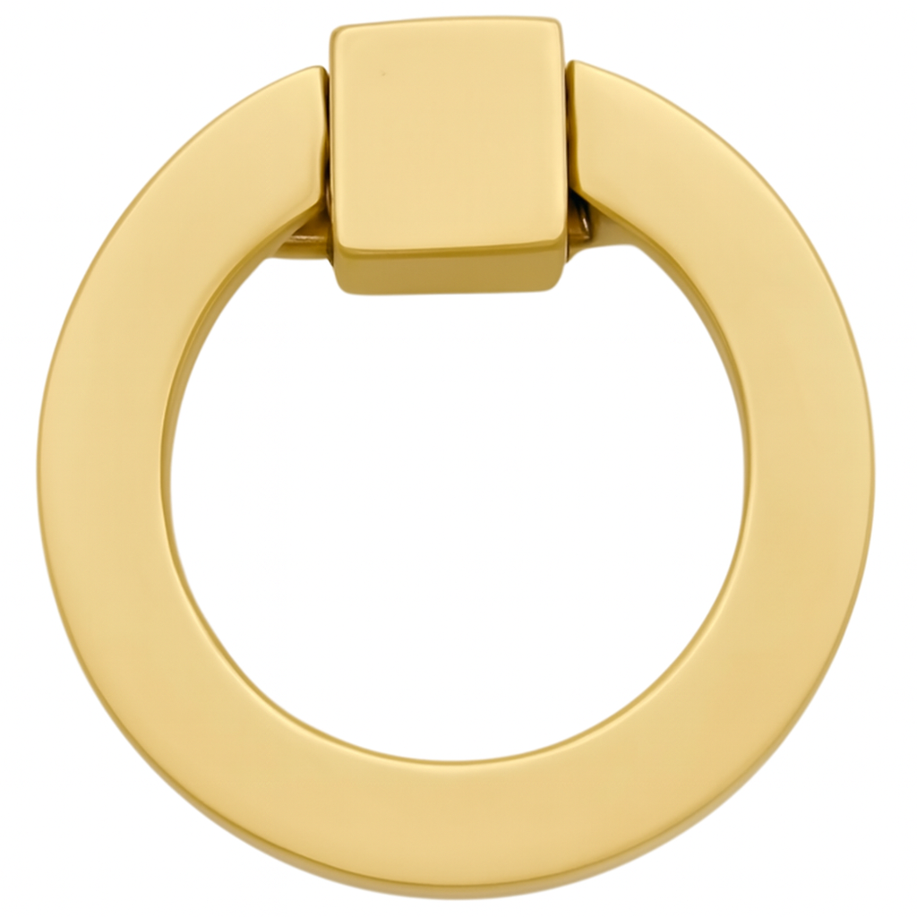 ##Antique Hardware## 2 Inch Mission Style Solid Brass Drawer Ring Pull Hand Wrought