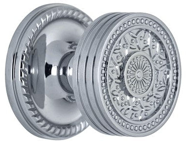 Georgian Roped Rosette Door Set with Rice Pattern Door Knobs (Several Finishes Available)