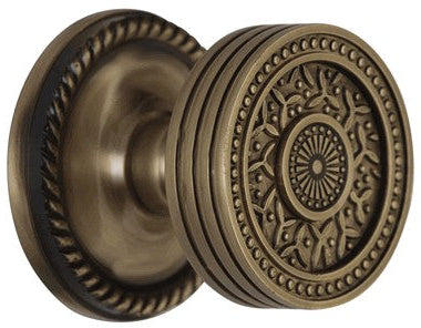 Georgian Roped Rosette Door Set with Rice Pattern Door Knobs (Several Finishes Available)