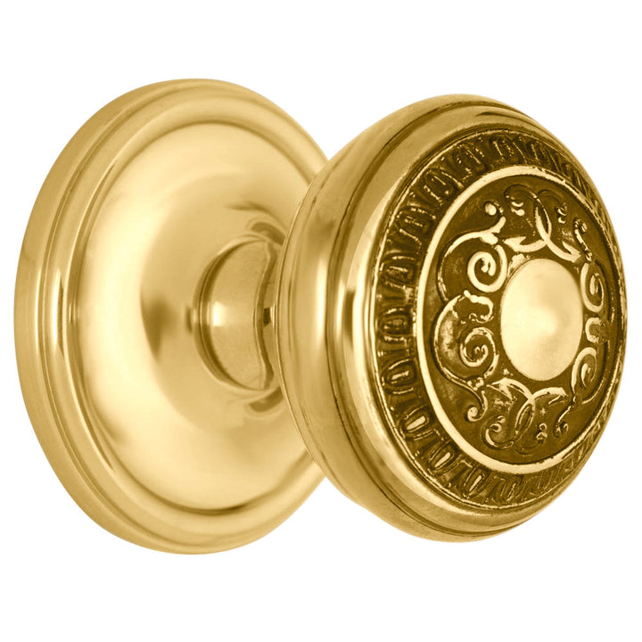 Traditional Rosette Door Set with Egg & Dart Door Knobs (Several Finishes Available)