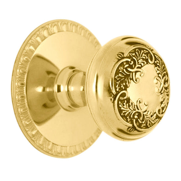 Egg & Dart Rosette Door Set with Floral Leaf Door Knobs (Several Finishes Available)