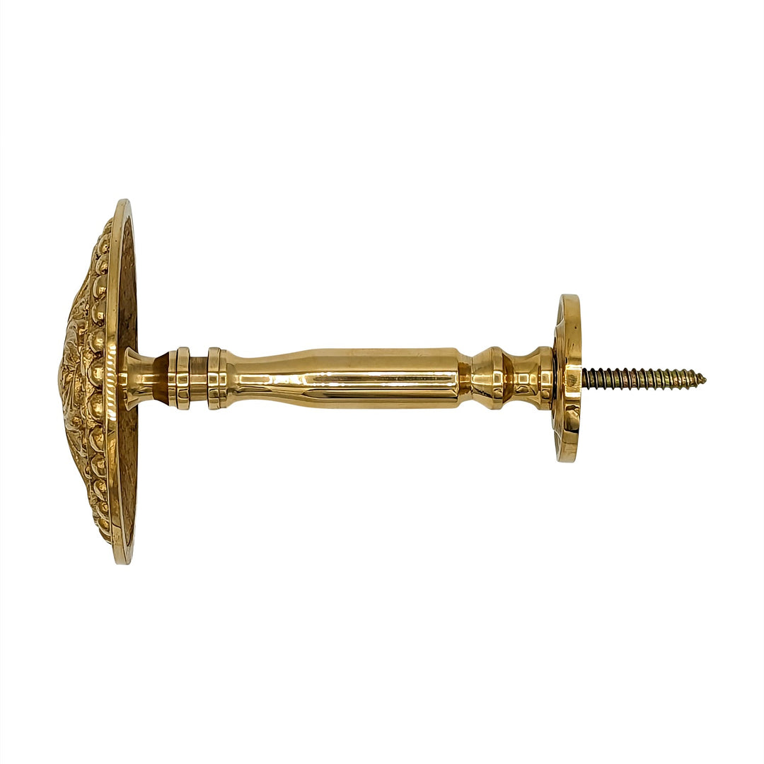 ##Antique Hardware## Solid Brass Baroque Style Curtain Tie Back (Polished Brass Finish)