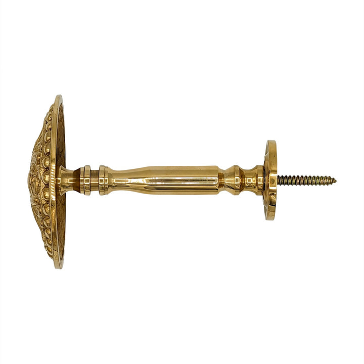 ##Antique Hardware## Solid Brass Baroque Style Curtain Tie Back (Polished Brass Finish)