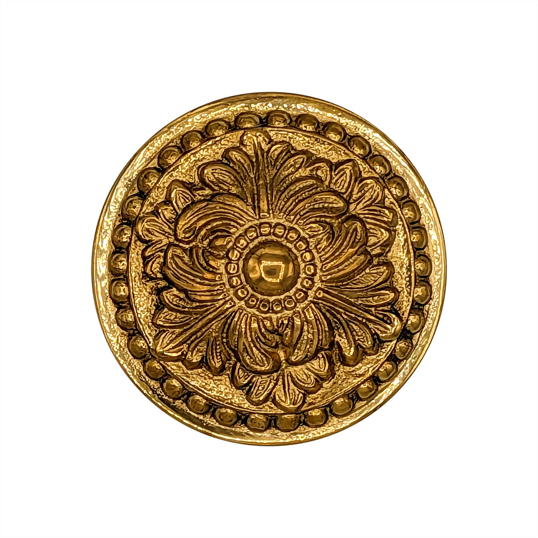 ##Antique Hardware## Solid Brass Baroque Style Curtain Tie Back (Polished Brass Finish)