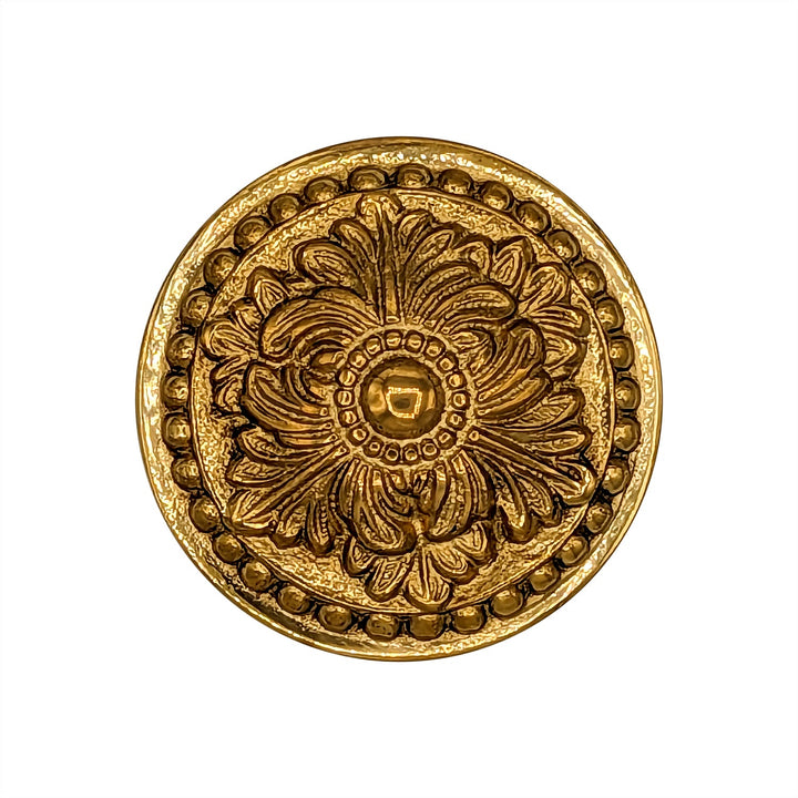 ##Antique Hardware## Solid Brass Baroque Style Curtain Tie Back (Polished Brass Finish)