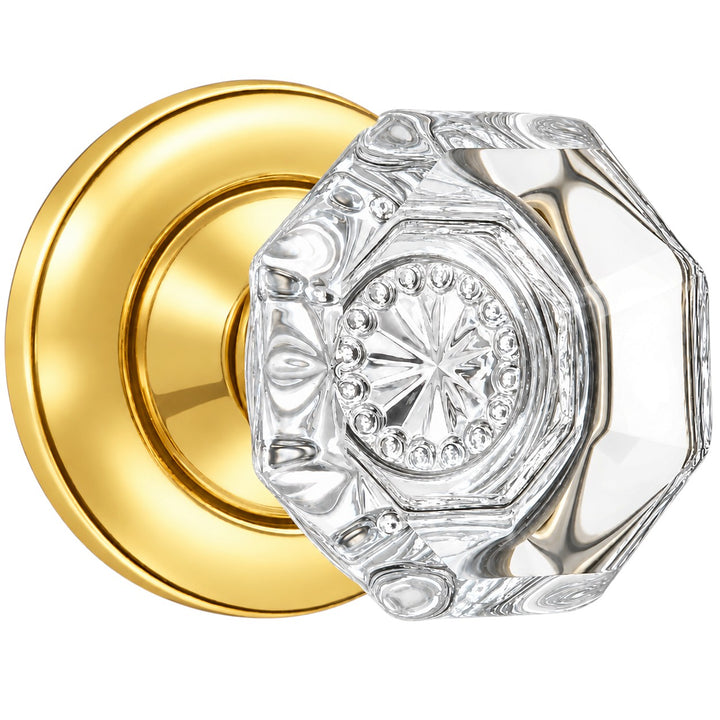 Magnifique® Classic Door Set with Crystal Octagon Knobs (Several Finishes Available)