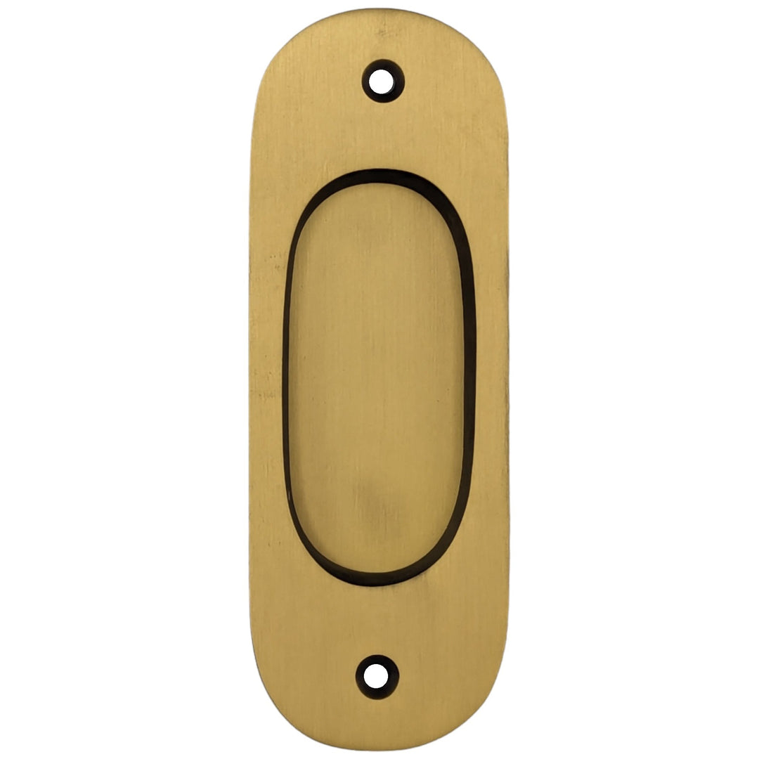 ##Antique Hardware## 5 Inch Traditional Oval Pocket Door Pull (Several Finishes Available)