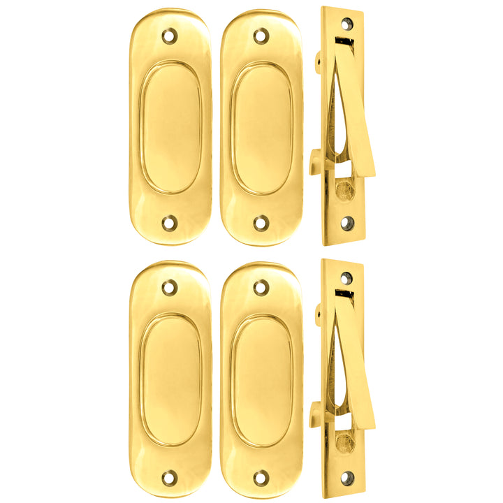 Traditional Oval Pocket Door Set (Several Finishes Available)