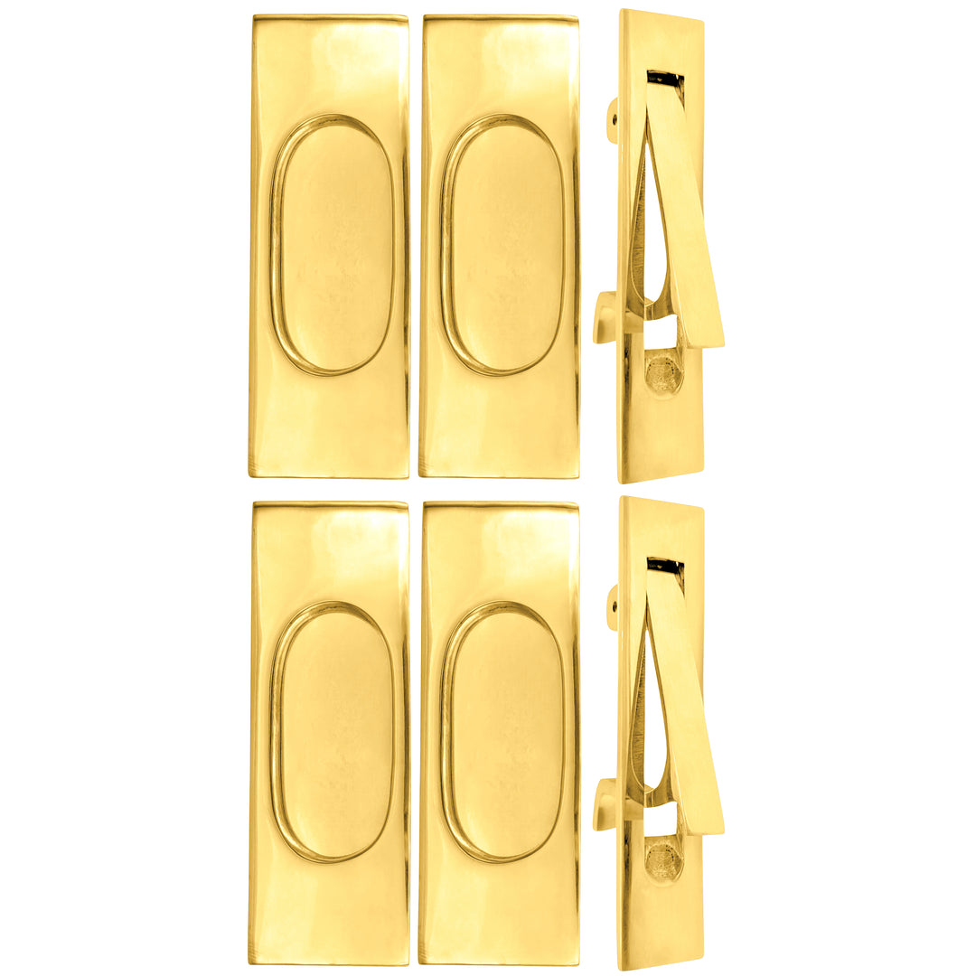 Traditional Rectangular Pocket Door Set (Several Finishes Available)