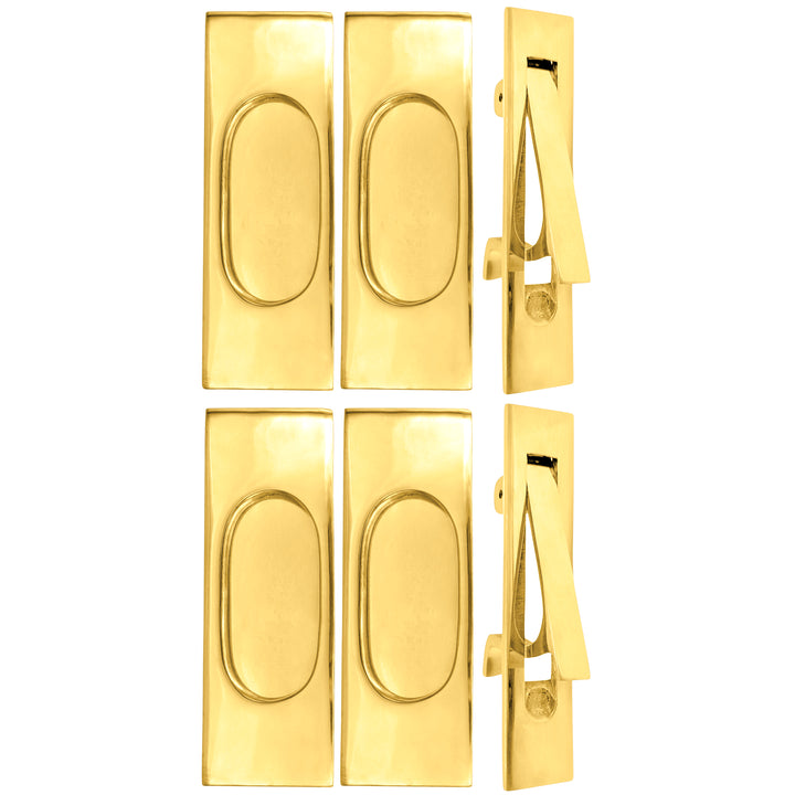 Traditional Rectangular Pocket Door Set (Several Finishes Available)