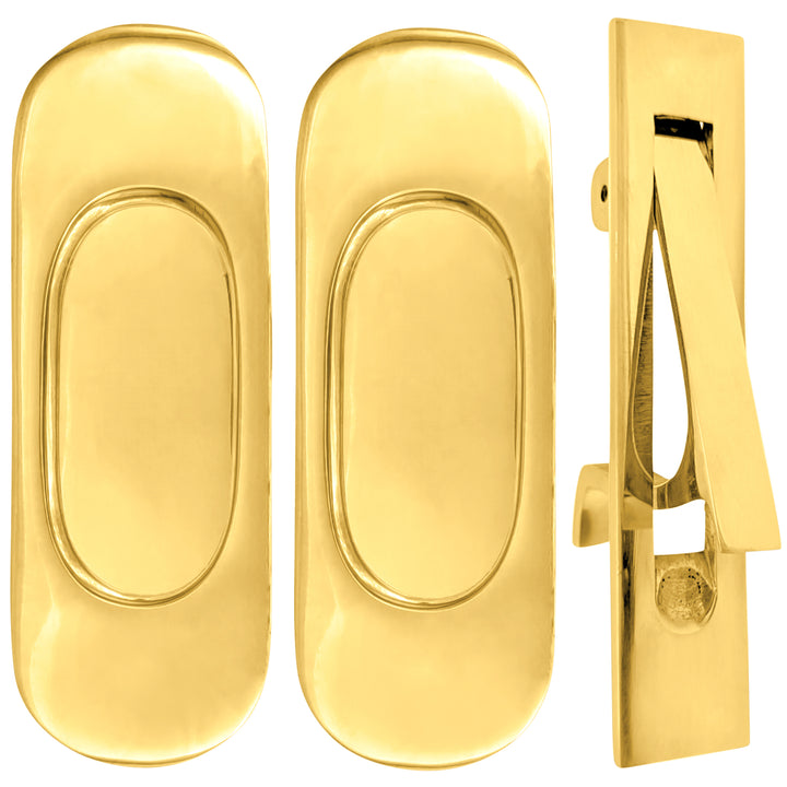 Traditional Oval Pocket Door Set (Several Finishes Available)