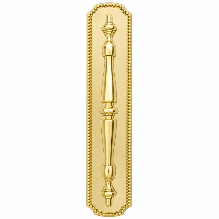 11 1/2 Inch Solid Brass Beaded Door Pull (Several Finishes Available)