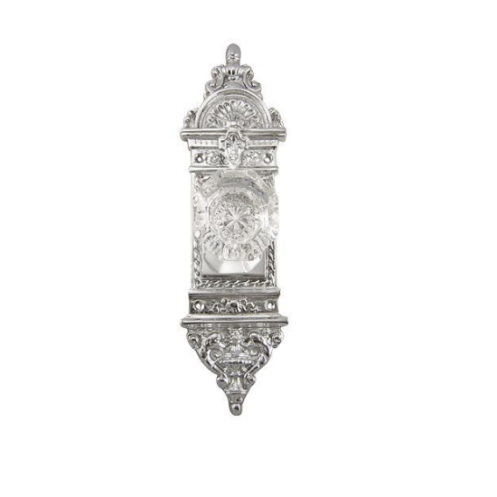 ##Antique Hardware## L'Enfant Backplate Door Set with Octagon Crystal Door Knobs (Several Finishes Available)