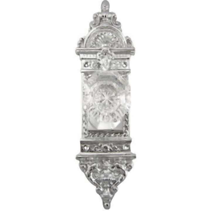 L'Enfant Backplate Door Set with Octagon Crystal Door Knobs (Several Finishes Available)