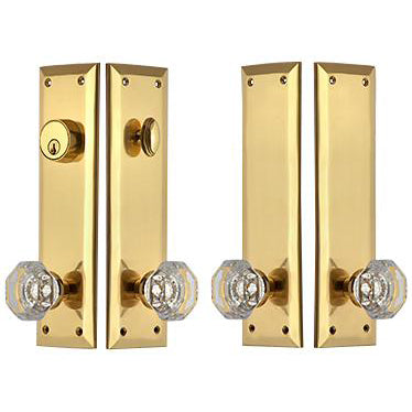 ##Antique Hardware## Quaker Style Double-Door Deadbolt Entryway Set (Several Finish Options)