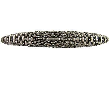 ##Antique Hardware## 5 1/4 Inch (3 3/4 Inch c-c) Solid Pewter Antique Style Braided Basket Weave Pull