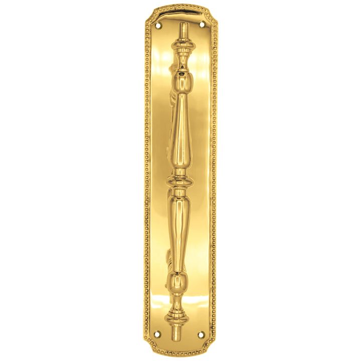 11 1/2 Inch Solid Brass Beaded Door Pull (Several Finishes Available)