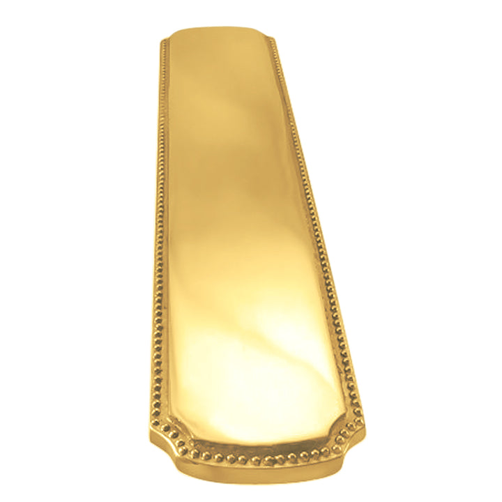 11 1/2 Inch Solid Brass Beaded Push & Plate