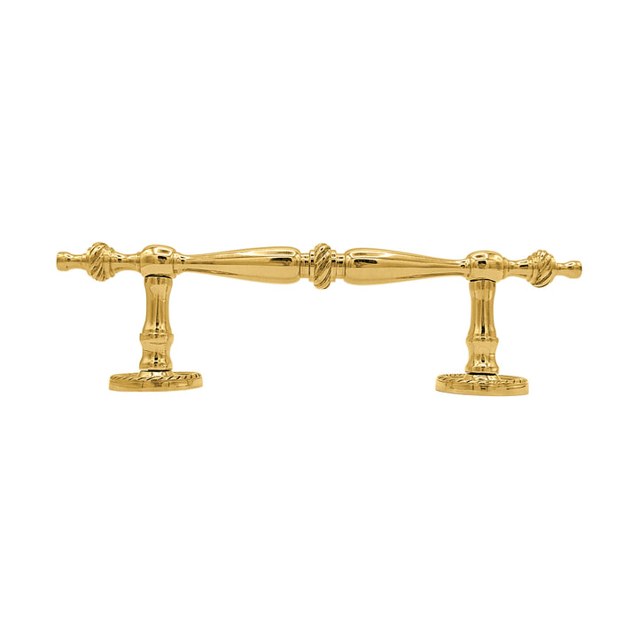 9 1/2 Inch Overall (6 Inch C-C) Solid Brass Rope Style Handle (Several Finishes Available)