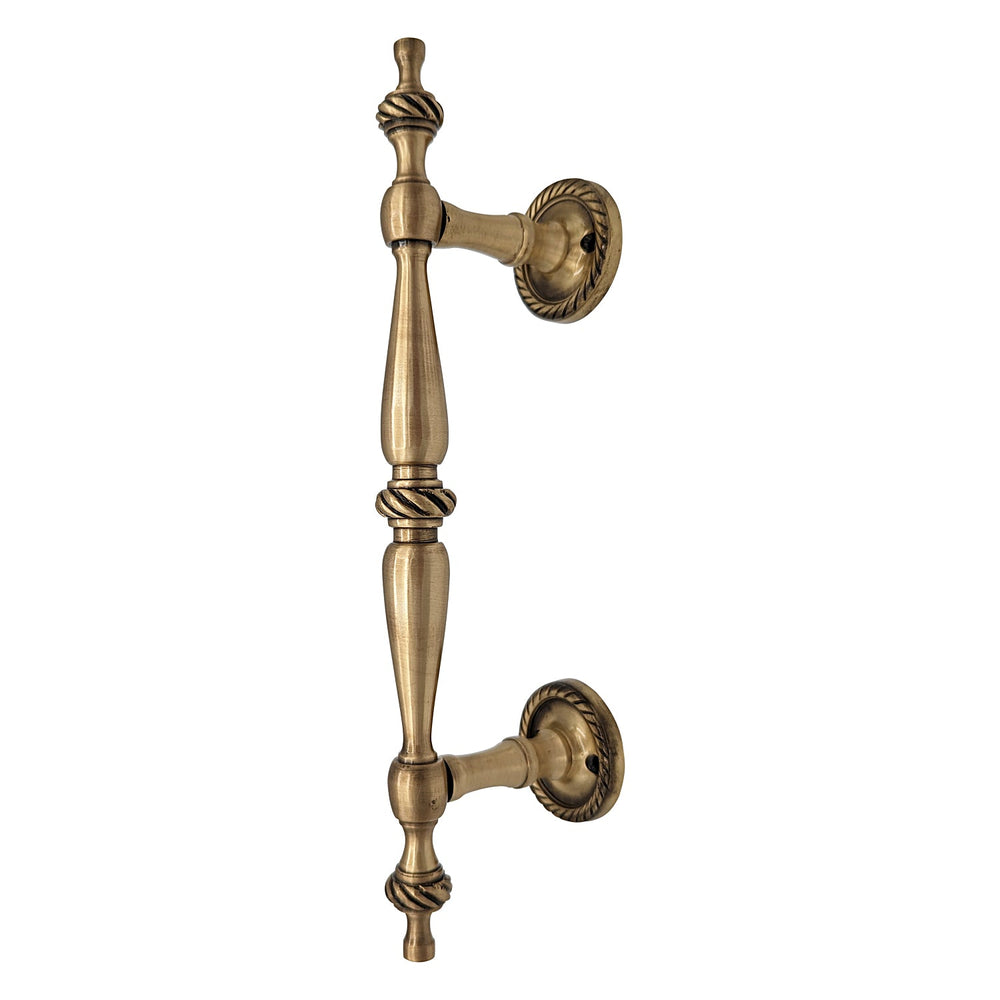 ##Antique Hardware## 9 1/2 Inch Overall (6 Inch C-C) Solid Brass Georgian Style Handle (Several Finishes Available)