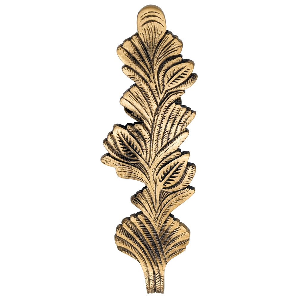 ##Antique Hardware## Large Elongated Leaf Style Curtain and Drapery Hold (Several Finishes)