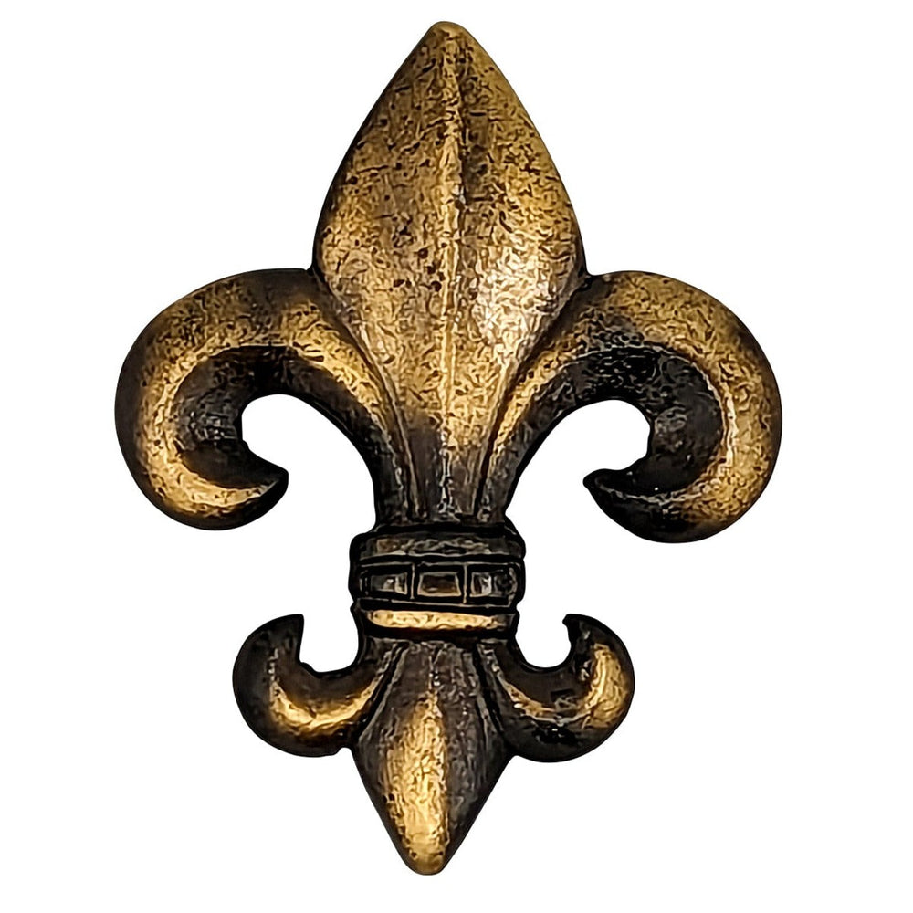 ##Antique Hardware## 2 5/8 Inch Large Oversized Antique Fleur de Lis Cabinet & Furniture Knob (Several Finishes Available)