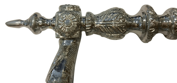 ##Antique Hardware## 6 1/4 Inch Solid Brass Victorian Style Handle Pull (Polished Chrome Finish)