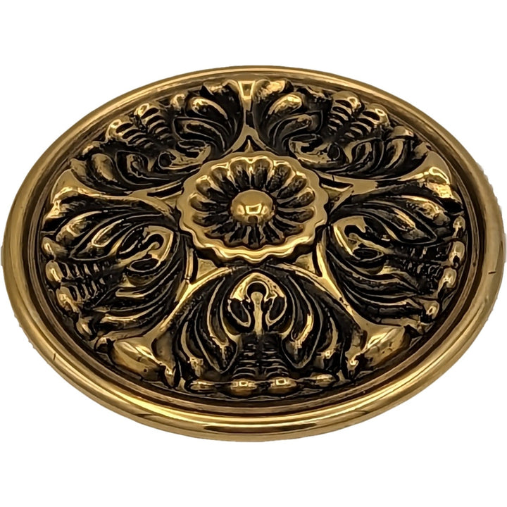 ##Antique Hardware## 2 Inch Solid Brass Victorian Floral Cabinet & Furniture Knob (Several Finishes Available)