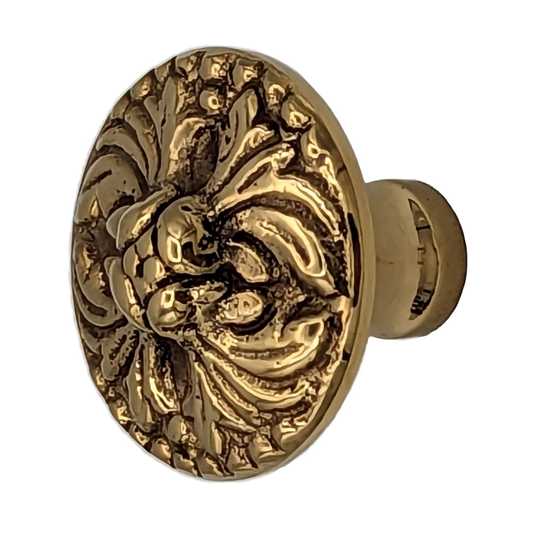 ##Antique Hardware## 1 1/4 Inch Solid Brass Victorian Rococo Cabinet and Furniture Knob (Several Finishes Available)