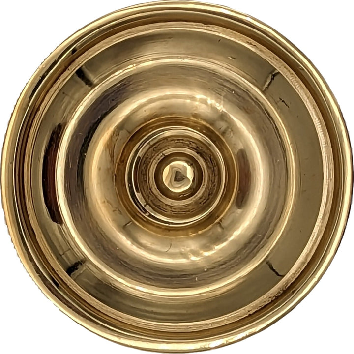 ##Antique Hardware## 2 5/8 Inch Modern Brass Round Disc Cabinet & Furniture Knob