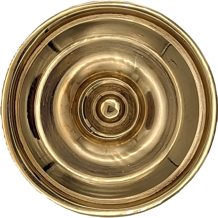 ##Antique Hardware## 2 5/8 Inch Modern Brass Round Disc Cabinet & Furniture Knob