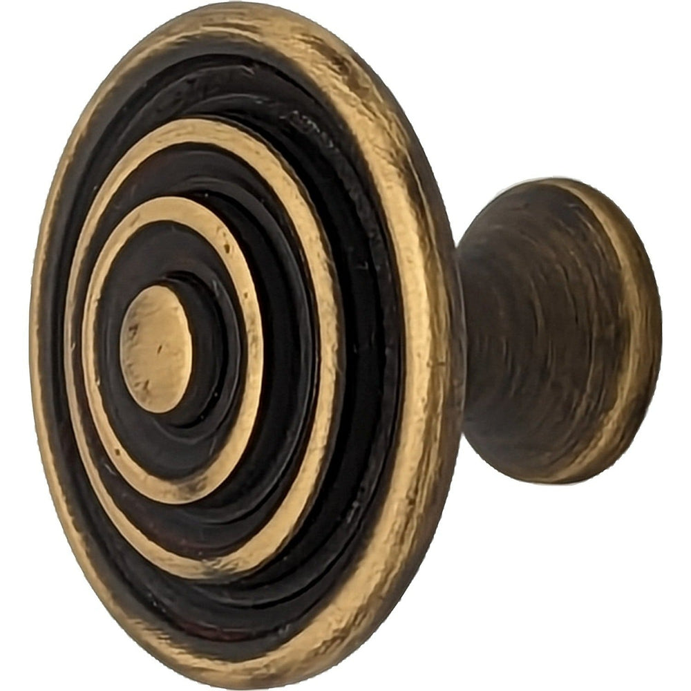 ##Antique Hardware## 1 1/2 Inch Concentric Circle Cabinet Knob (Several Finishes Available)