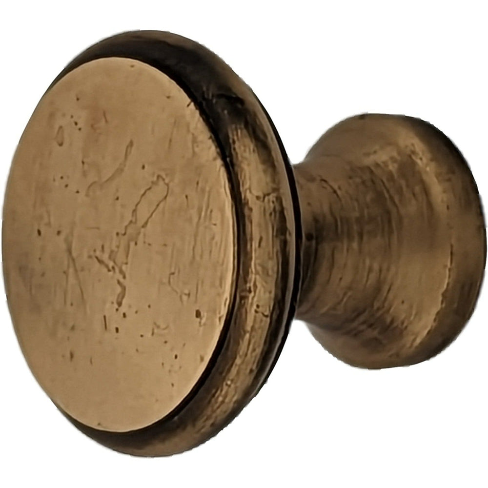 ##Antique Hardware## 1 Inch Brass Flat Top Round Cabinet & Furniture Knob