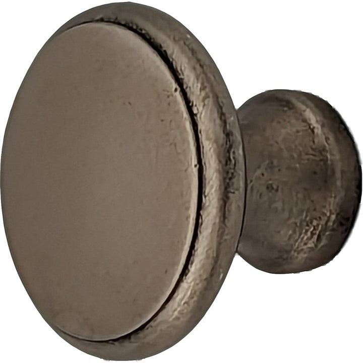 ##Antique Hardware## 1 1/4 Inch Traditional Brass Flat Top Round Cabinet & Furniture Knob