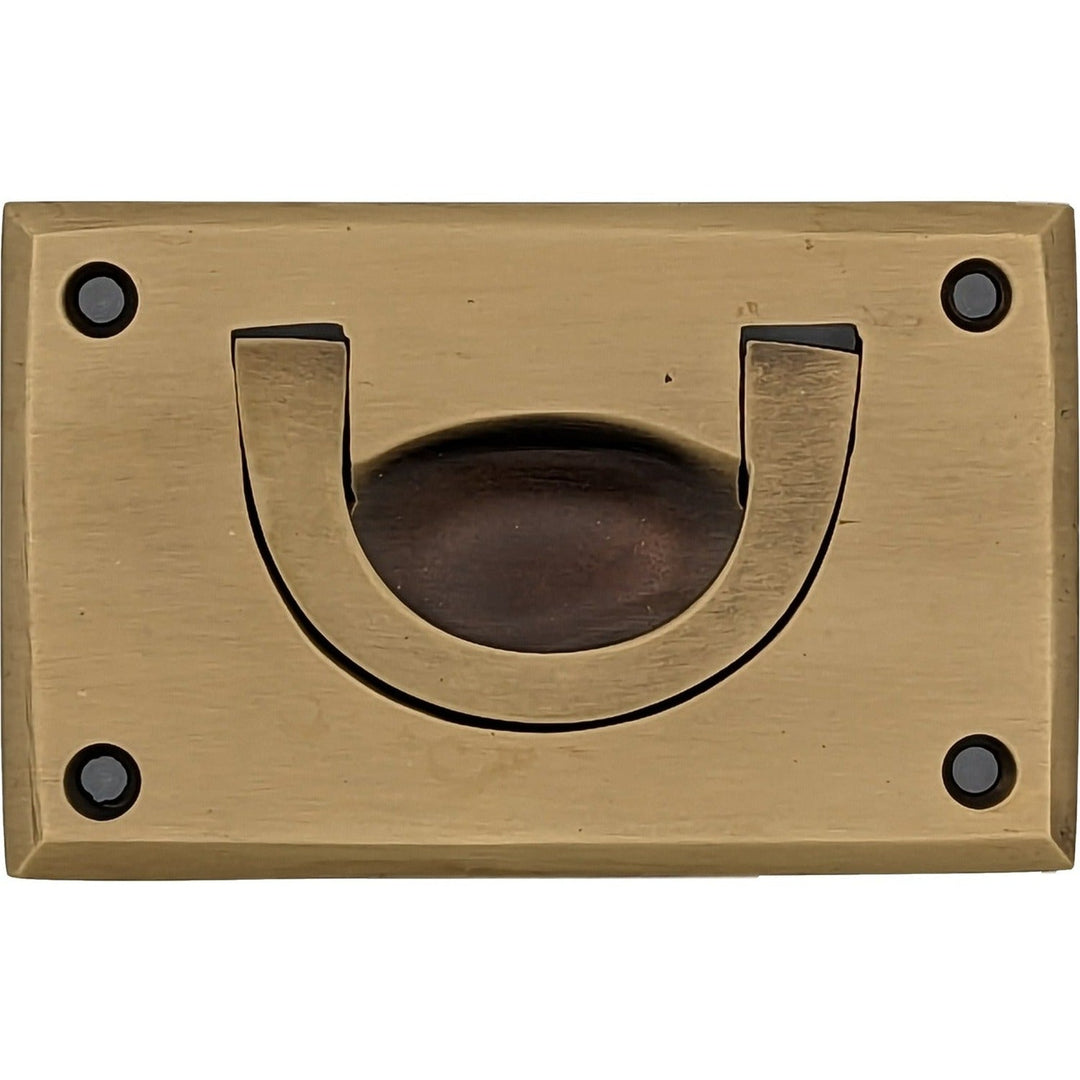 ##Antique Hardware## Solid Brass Recessed Drop Pull