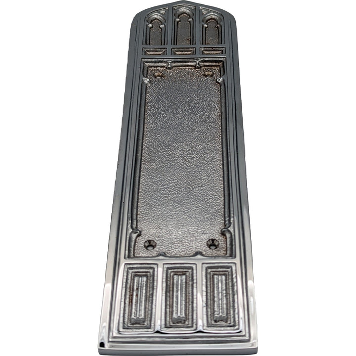 ##Antique Hardware## 12 1/4 Inch Gothic Push Plate