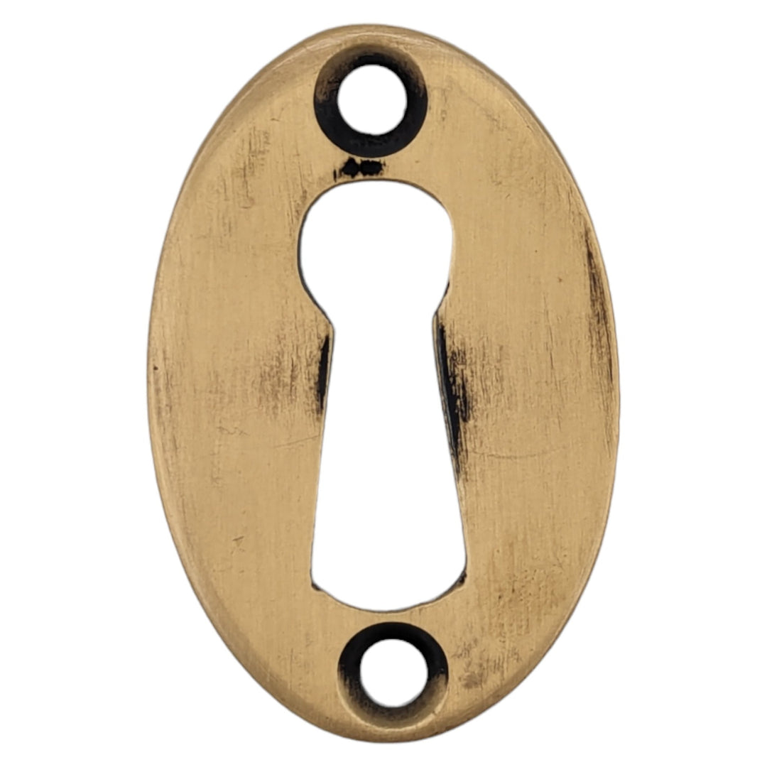 ##Antique Hardware## 1 1/2 Inch Traditional Oval Escutcheon (Several Finishes Available)